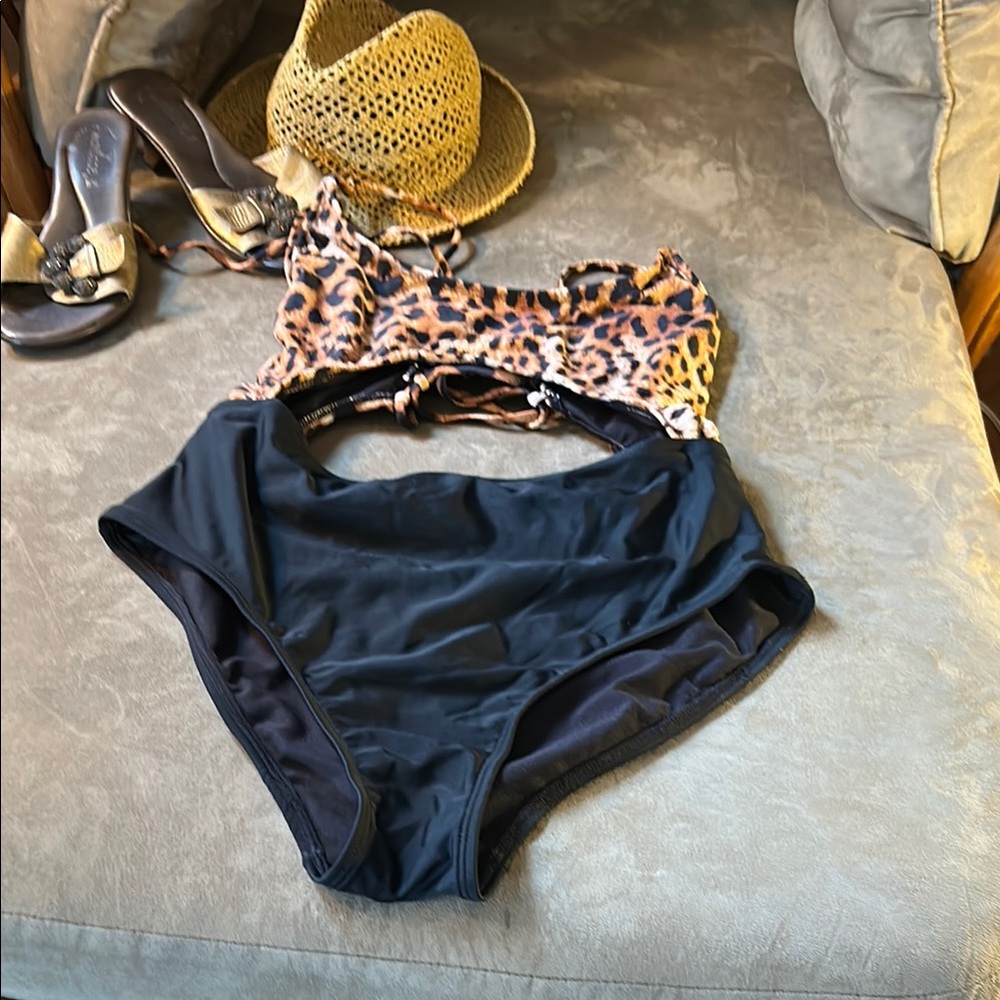 # 14  Leopard print monokini